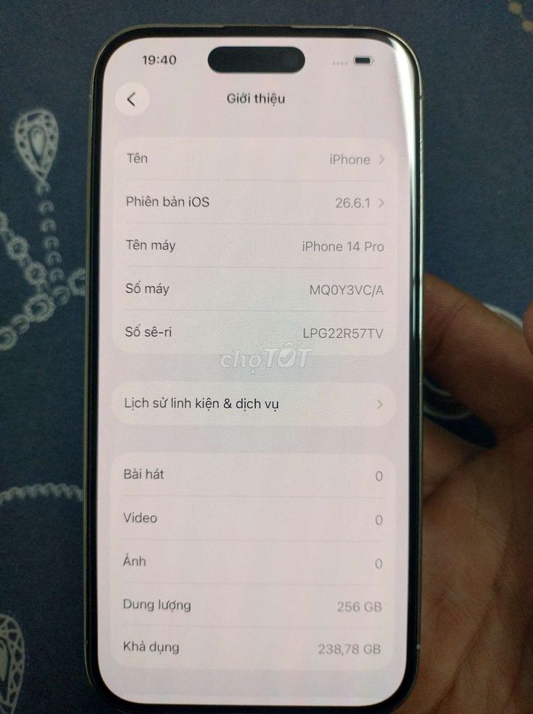 iPhone 14 Pro 256GB Trắng 98%. Mua bán Điện thoại tại Quận Nam Từ Liêm Hà Nội được đăng bởi Trung hình 1