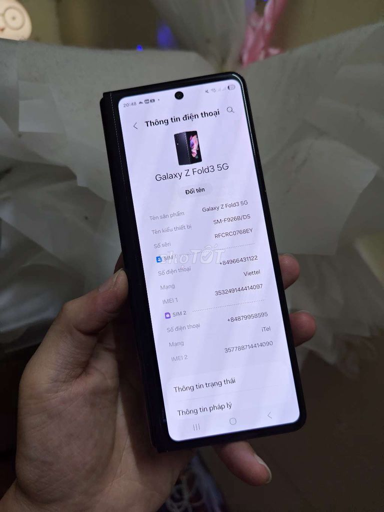 Samsung Galaxy Z Fold3 5G . Mua bán Điện thoại tại Quận Nam Từ Liêm Hà Nội được đăng bởi Phạm Hùng hình 1