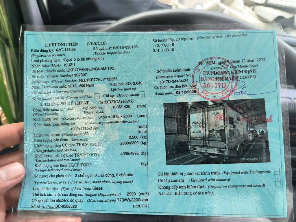 Cần bán xe ISUZU đời 2018 tải 2T. Mua bán Xe tải, xe ben tại Huyện Cần Giuộc Long An được đăng bởi RPM Việt Nam hình 11