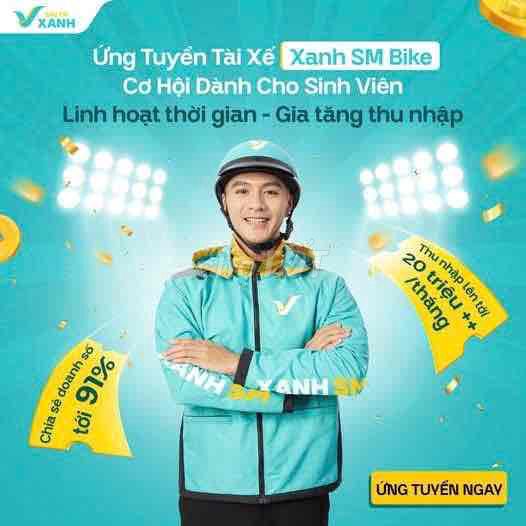 Tuyển 100 Tài Xế Xe Máy Điện - 20 triệu/tháng - Q9. Việc làm tại Thành phố Thủ Đức Tp Hồ Chí Minh được đăng bởi Công Ty Cổ Phần Di Chuyển Xanh và Thông Minh GSM hình 5