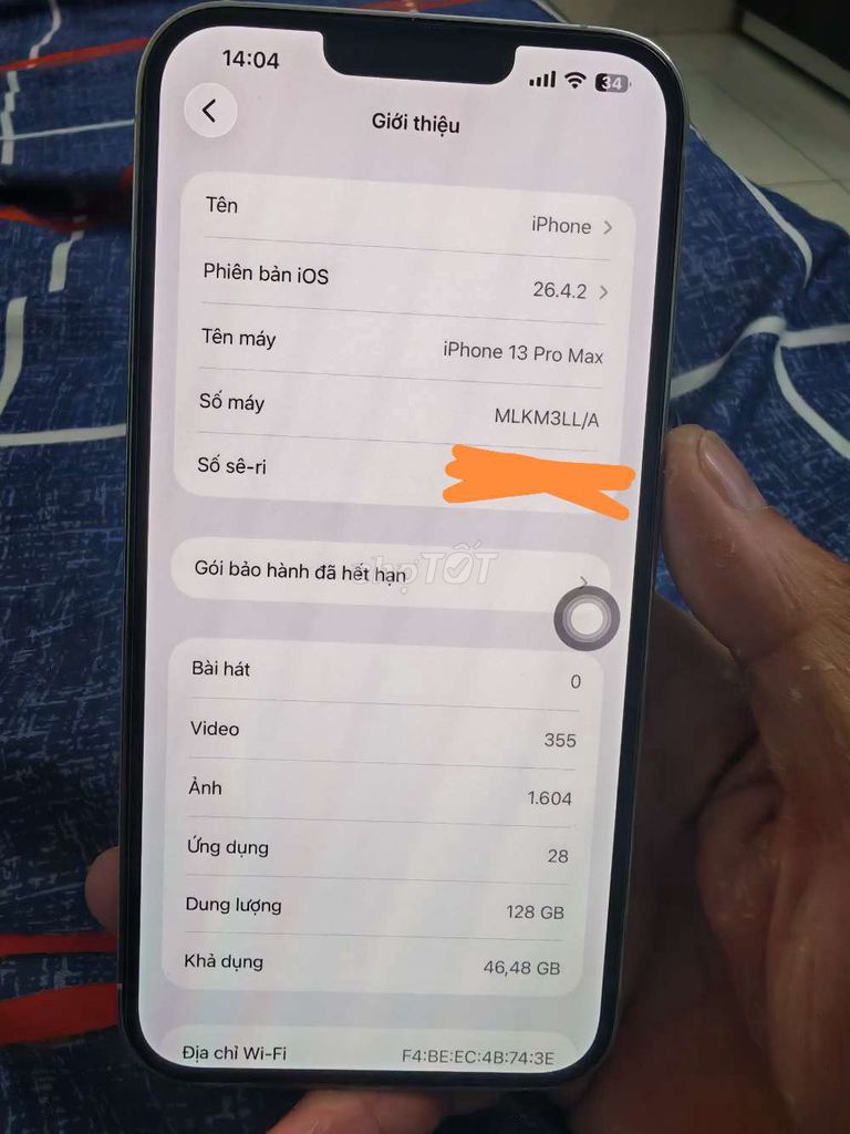 iPhone 13 Pro Max 128GB Bạc. Mua bán Điện thoại tại Quận Hoàng Mai Hà Nội được đăng bởi Đại hình 1