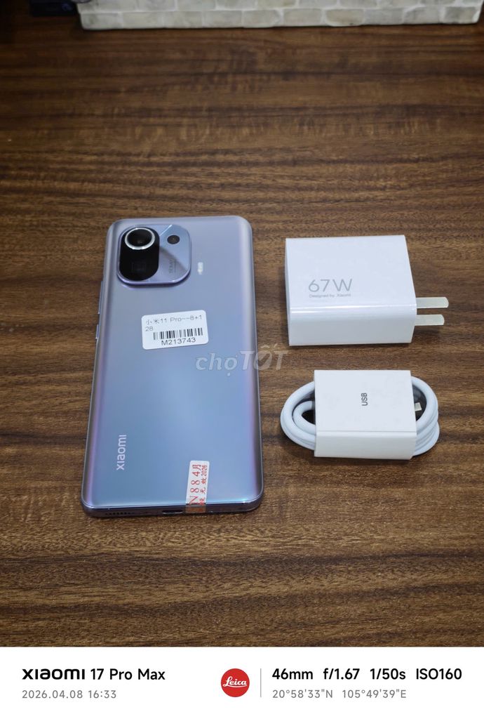 Xiaomi Mi 11 Pro 8/128 Quốc Tế sạc 67w có ship COD. Mua bán Điện thoại tại Quận Hoàng Mai Hà Nội được đăng bởi Trần Ngọc Hiếu hình 1