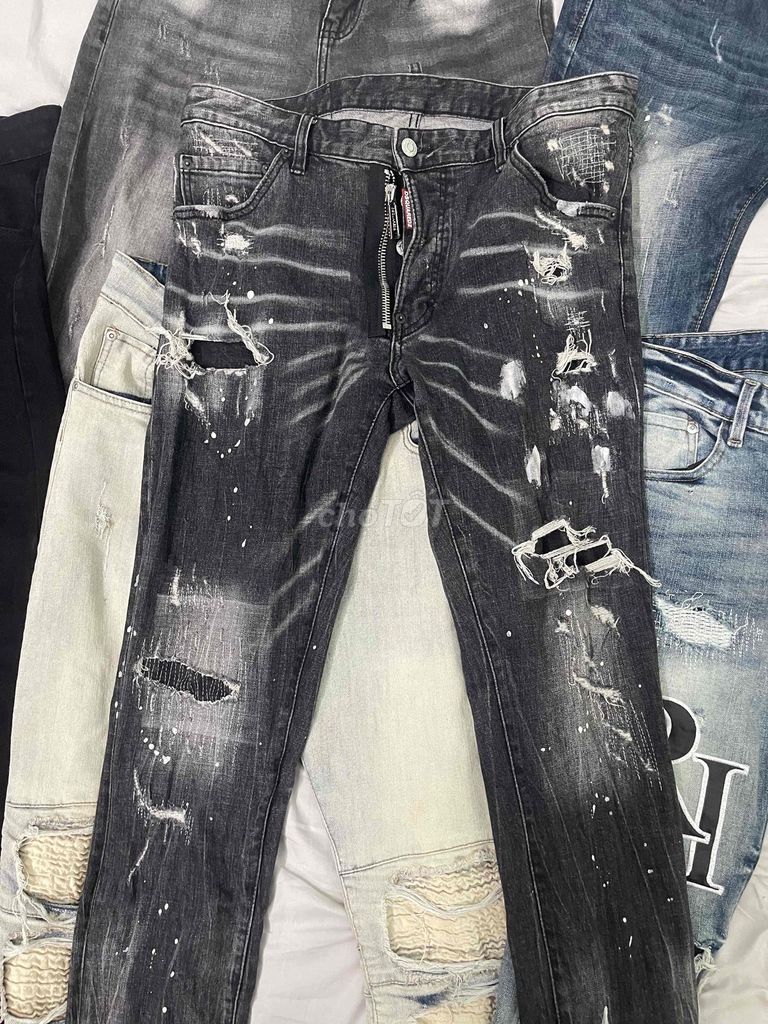 Quần jean Dsquared2 Nam Vải bò Đen. Mua bán Quần áo tại Quận Đống Đa Hà Nội được đăng bởi Trí An Lê hình 1