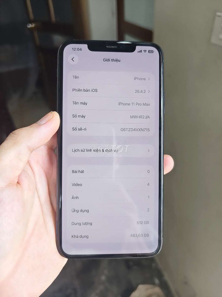 Apple iPhone 11 Pro Max 512GB Xám. Mua bán Điện thoại tại Huyện Ân Thi Hưng Yên được đăng bởi lộc hình 1