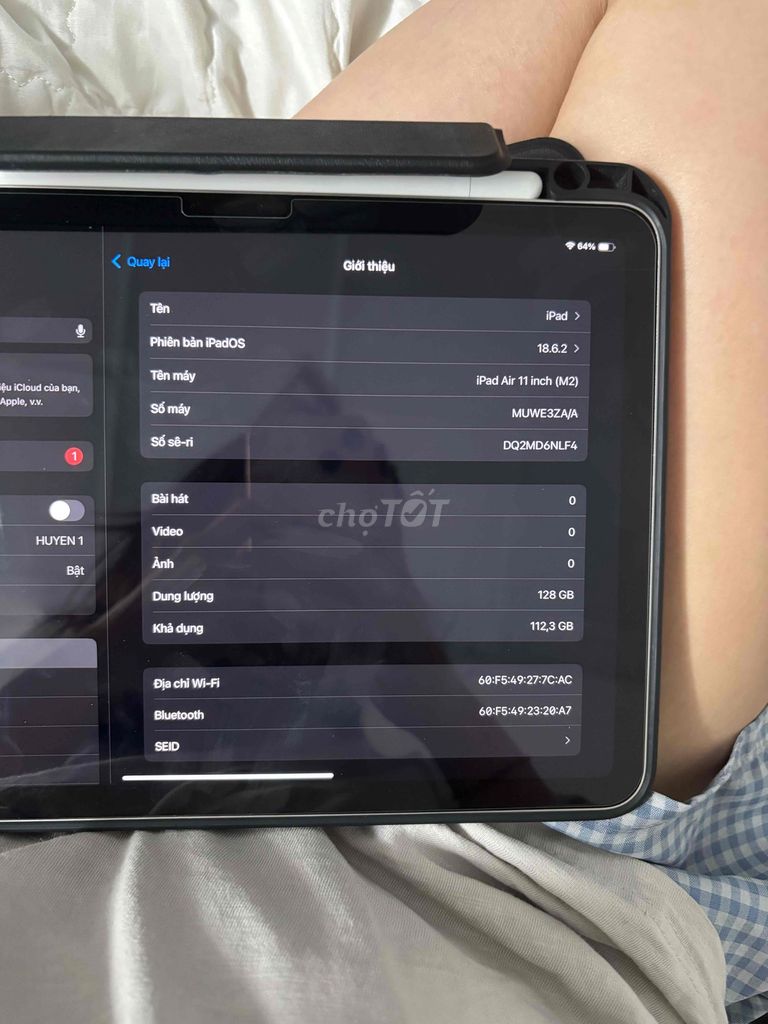 Apple iPad Air M2 11 inch 128GB. Mua bán Máy tính bảng tại Quận Gò Vấp Tp Hồ Chí Minh được đăng bởi Nhung kieu hình 1