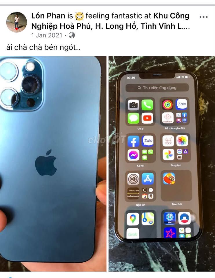 Apple iPhone 12 Pro 256GB Xanh 80%. Mua bán Điện thoại tại Quận 10 Tp Hồ Chí Minh được đăng bởi Hội Đồ Điện Tử hình 1