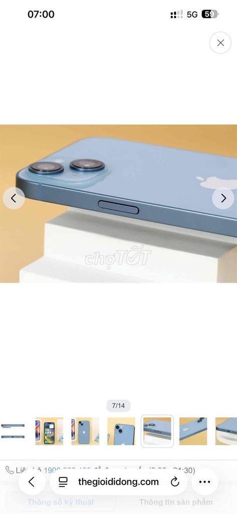 Apple iPhone 14 Plus 128GB Xanh. Mua bán Điện thoại tại Huyện Cần Giuộc Long An được đăng bởi nhove hình 1