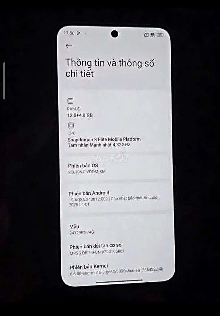 Xiaomi 15 5G Trắng 12GB/256GB. Mua bán Điện thoại tại Quận Kiến An Hải Phòng được đăng bởi Trần Nam hình 1