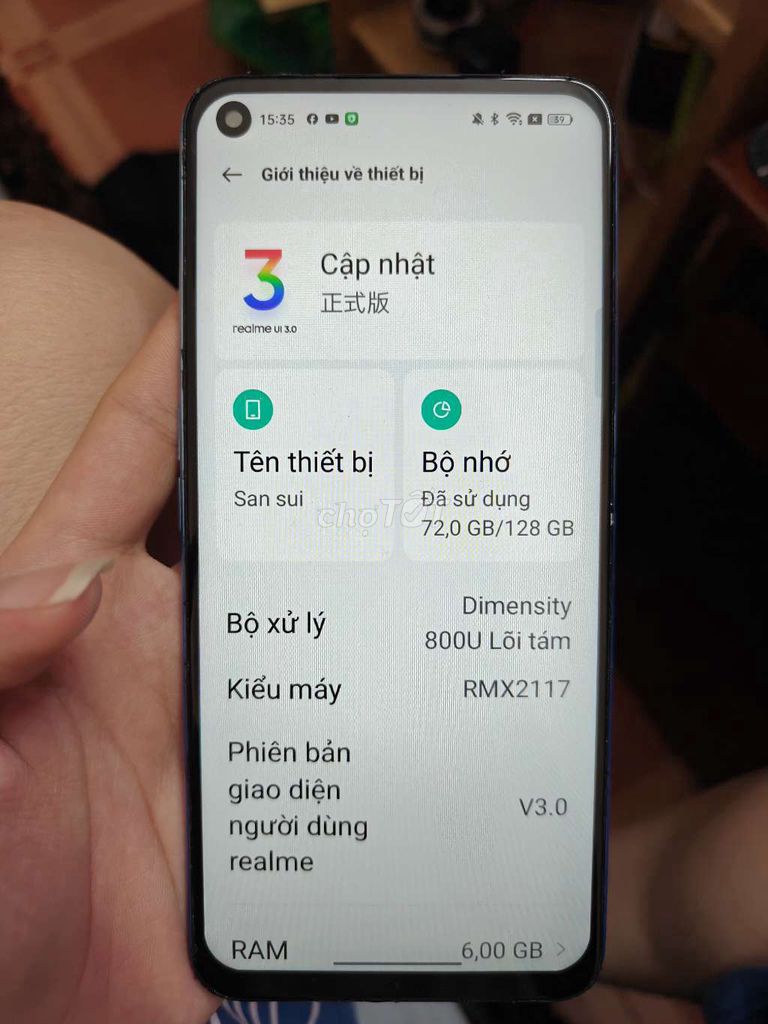 Realme Q2 6GB/128GB Xanh. Mua bán Điện thoại tại Quận Hà Đông Hà Nội được đăng bởi Đỗ Tiến Phúc hình 1