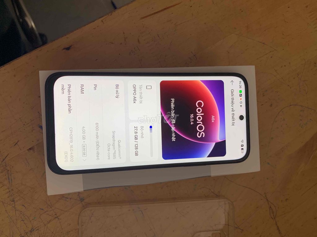 OPPO A6x 128GB Tím 99% mới. Mua bán Điện thoại tại Quận Bình Tân Tp Hồ Chí Minh được đăng bởi CẦM ĐỒ THÀNH ĐẠT 86 hình 1
