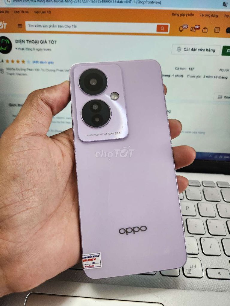 Oppo Reno 11F 5G 8GB/256GB Pin 5000 Zin Đẹp . Mua bán Điện thoại tại Quận Bình Thạnh Tp Hồ Chí Minh được đăng bởi Dân Mobile hình 1