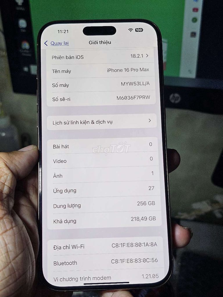 iPhone 16 Pro Max 256GB LLA mỹ giá rẻ trải nghiệm . Mua bán Điện thoại tại Quận 8 Tp Hồ Chí Minh được đăng bởi Thiên Hòa mobile  hình 1