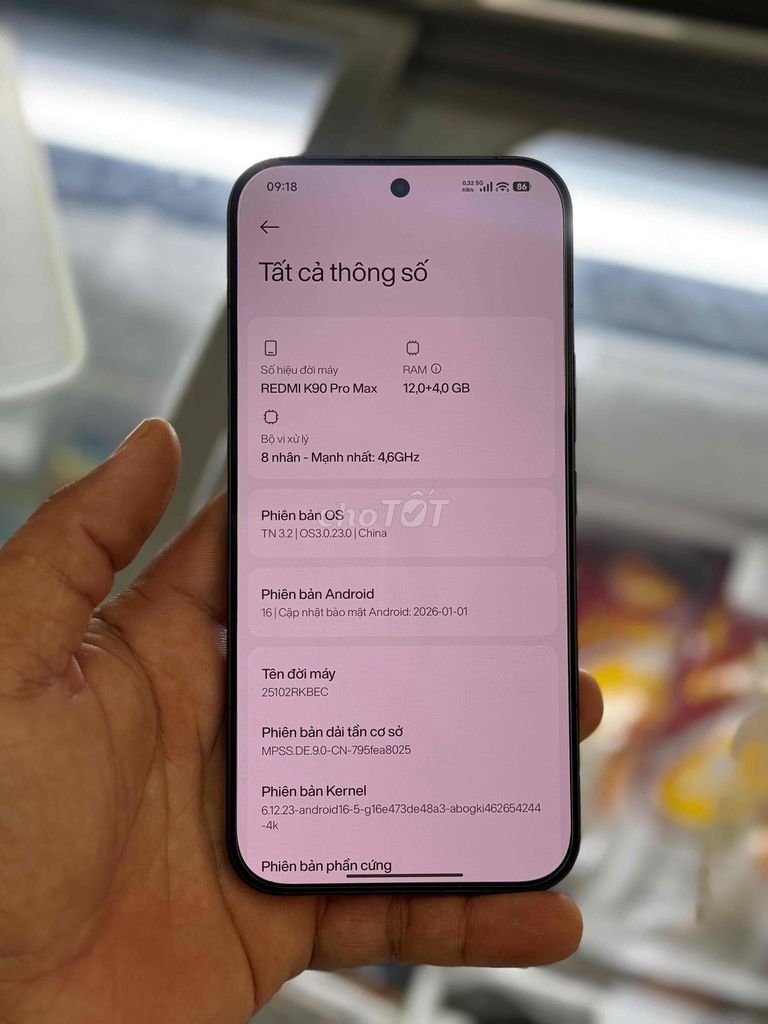Xiaomi Redmi K90 Pro Max 256GB Đen. Mua bán Điện thoại tại Huyện Gò Quao Kiên Giang được đăng bởi Nguyễn Hiếu Nghĩa hình 1