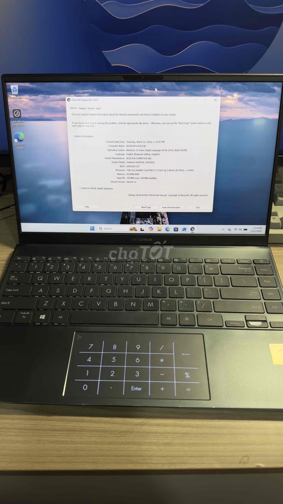 ASUS ZENBOOK UX425EA i5 14 inch 8GB/512GB. Mua bán Laptop tại Quận 5 Tp Hồ Chí Minh được đăng bởi Đạt hình 1