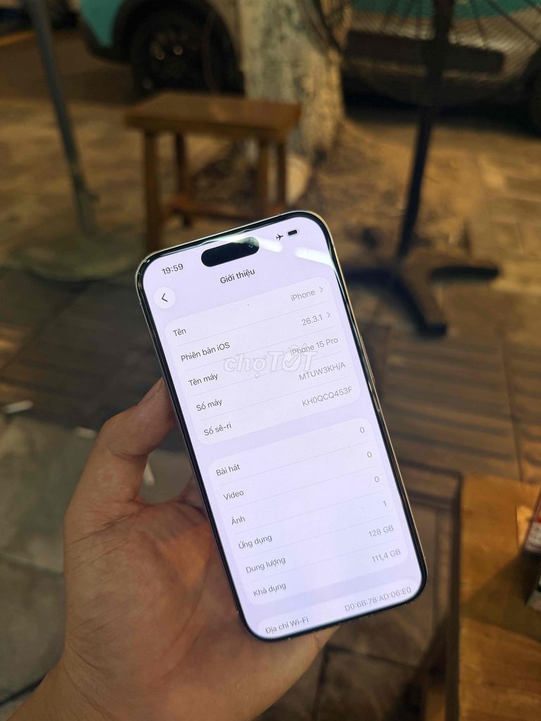 Apple iPhone 15 Pro 128GB Trắng. Mua bán Điện thoại tại Quận Ngũ Hành Sơn Đà Nẵng được đăng bởi Nghĩa  hình 1