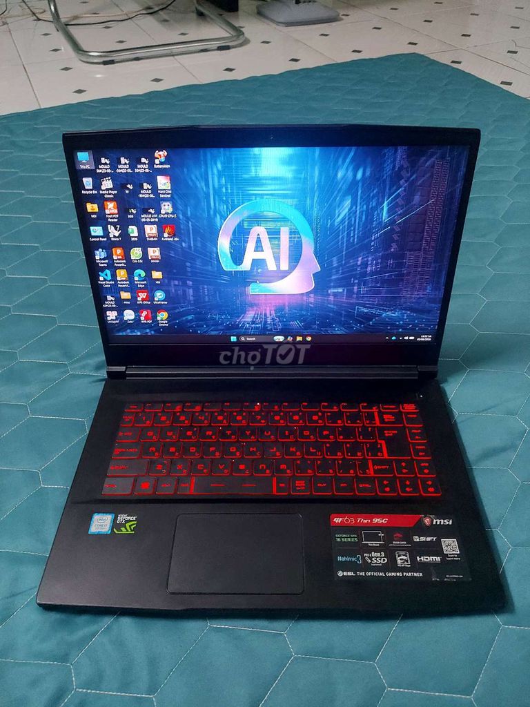 MSI Thin 9SC i7-9750H/16G/256G/GTX 1650 4G. Mua bán Laptop tại Quận 12 Tp Hồ Chí Minh được đăng bởi Minh Tú hình 1
