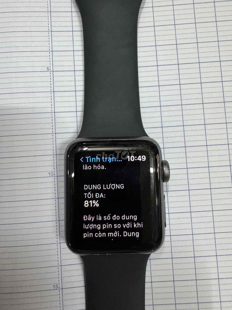 Apple Watch Series 3 Đen 38mm 81%. Mua bán Thiết bị đeo thông minh tại Huyện Đầm Dơi Cà Mau được đăng bởi Tiến đạt hình 1