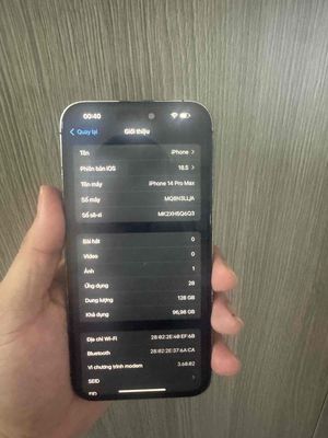iPhone 14 Pro Max 128GB Xám qt full chức năng