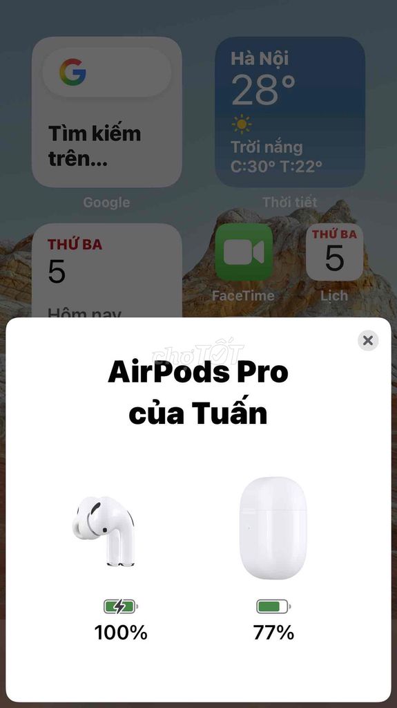 Tai nghe Apple AirPods Pro Trắng. Mua bán Tivi, Âm thanh tại Thành phố Long Xuyên An Giang được đăng bởi Nguyen Tuan hình 1