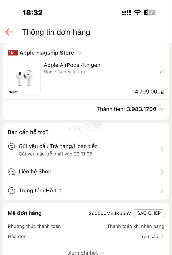 Tai nghe Apple AirPods 4 Trắng. Mua bán Tivi, Âm thanh tại Quận 7 Tp Hồ Chí Minh được đăng bởi Vĩnh Phát hình 1