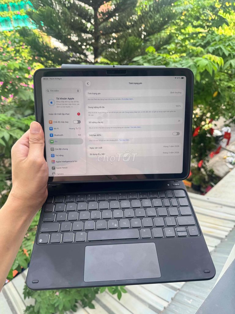 Apple iPad Air 7 128GB Xanh Kèm phím và bút. Mua bán Máy tính bảng tại Quận Thanh Khê Đà Nẵng được đăng bởi Hoàng tú hình 1