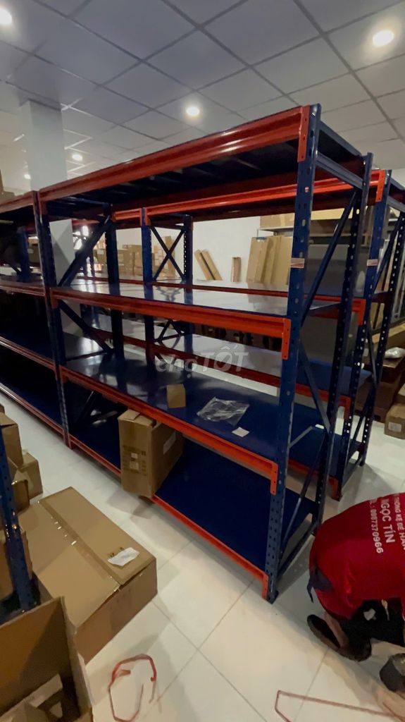 Kệ trung tải Sơn tĩnh điện 4 mâm 300kg/tầng. Mua bán Tủ, kệ gia đình tại Quận Bình Tân Tp Hồ Chí Minh được đăng bởi CÔNG TY NGỌC TÍN hình 1