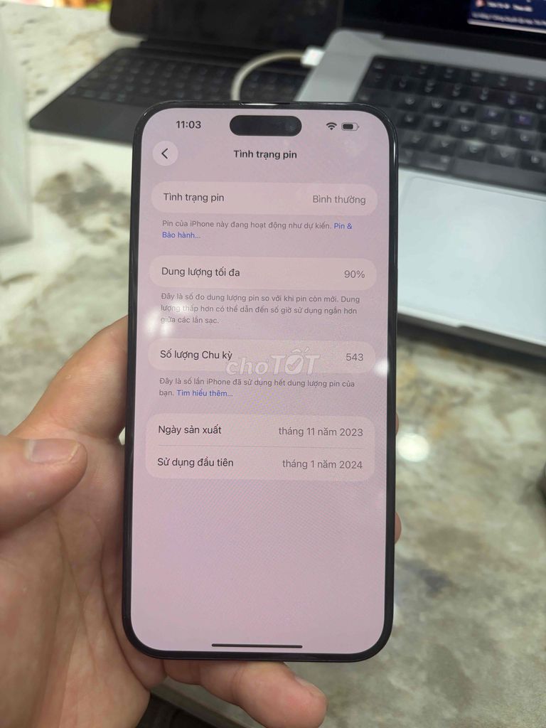 Apple iPhone 15 Pro Max 1TB Xanh. Mua bán Điện thoại tại Huyện Thanh Trì Hà Nội được đăng bởi Đoàn Xuân Tùng hình 1
