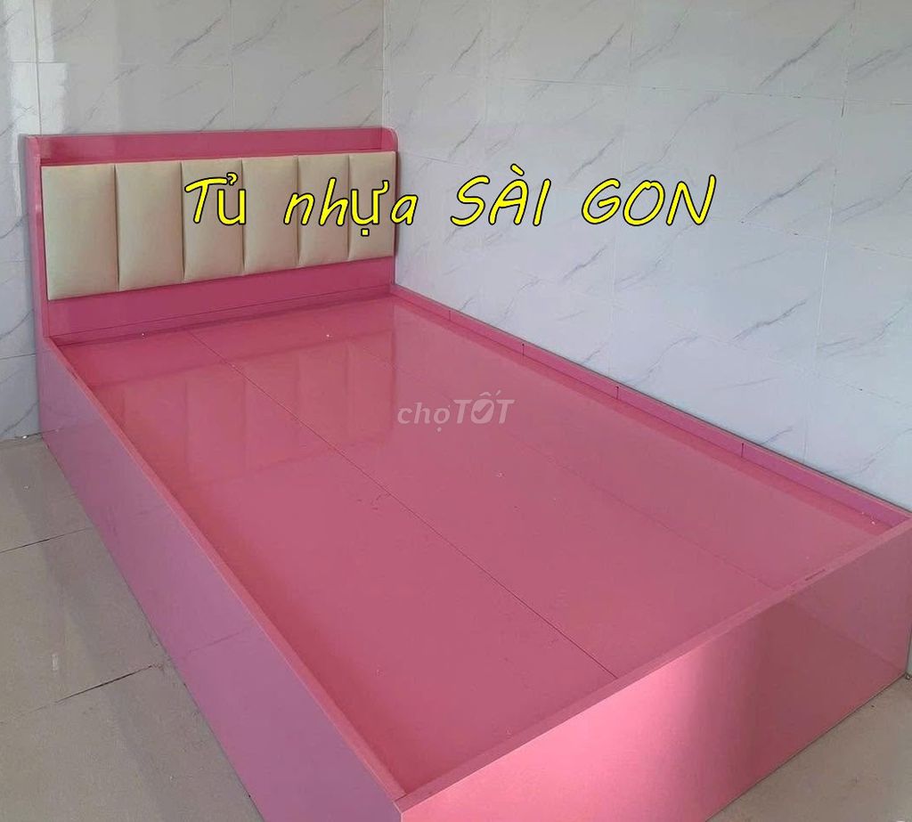 Giường ngủ Vinco nhựa màu Hồng. Mua bán Giường, chăn ga gối nệm tại Huyện Bến Lức Long An được đăng bởi Cửa Hàng Nội Thất hình 1