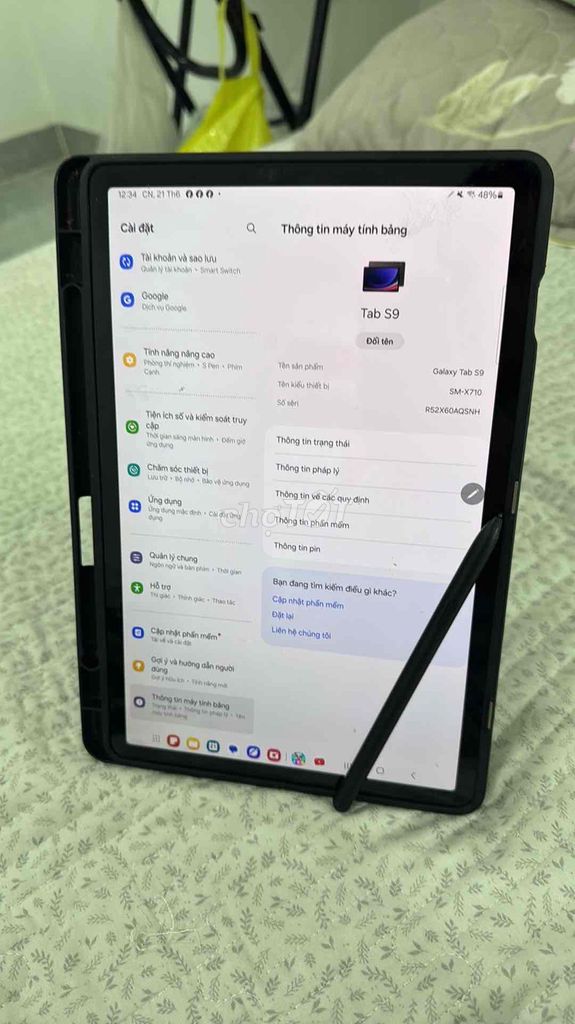 Samsung Galaxy Tab S9 128GB Còn mới. Mua bán Máy tính bảng tại Huyện Đại Lộc Quảng Nam được đăng bởi Phathuy99 hình 1