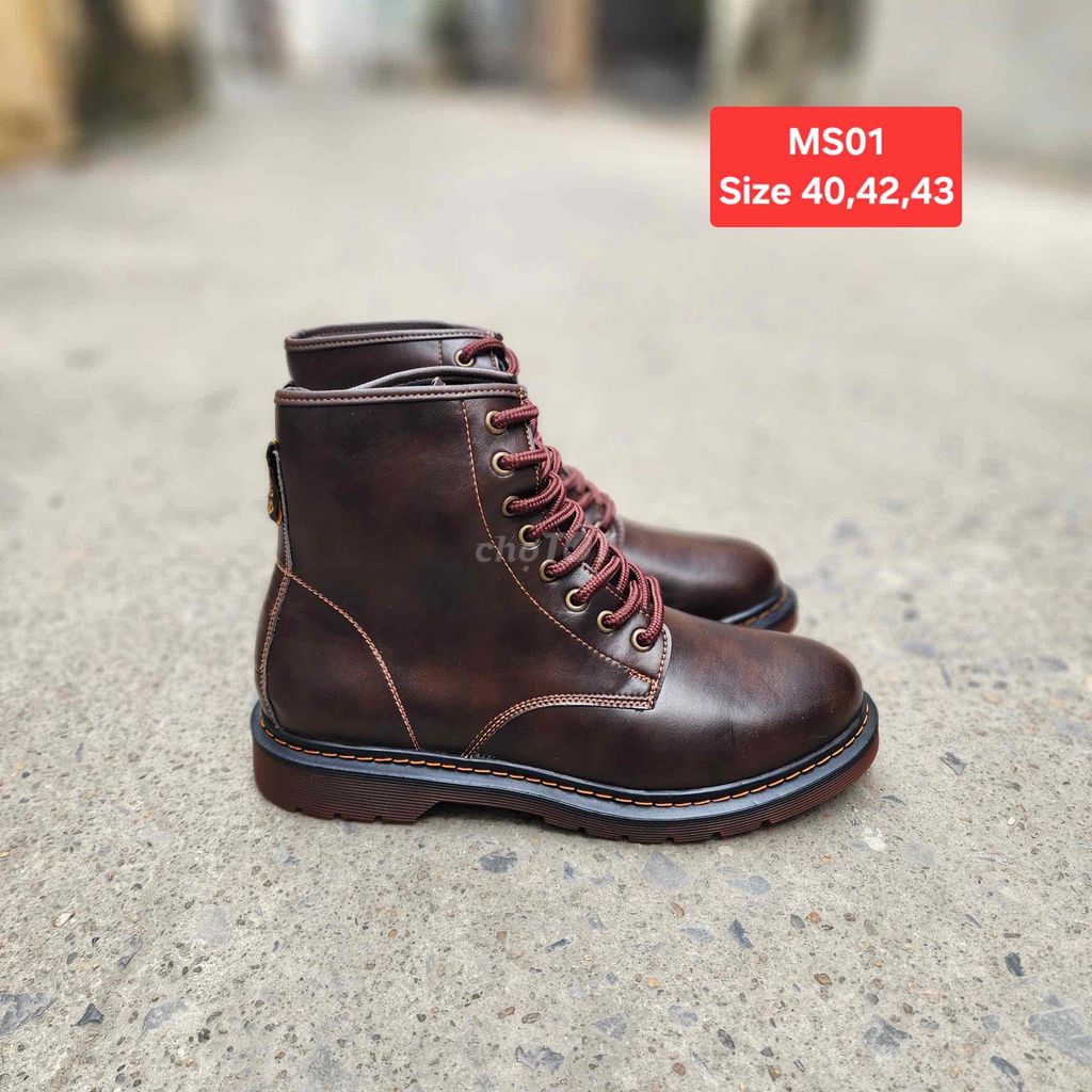 Giày bốt nam MS01 Nâu size 40. Mua bán Giày dép tại Thành phố Hải Dương Hải Dương được đăng bởi Second hand store hình 1