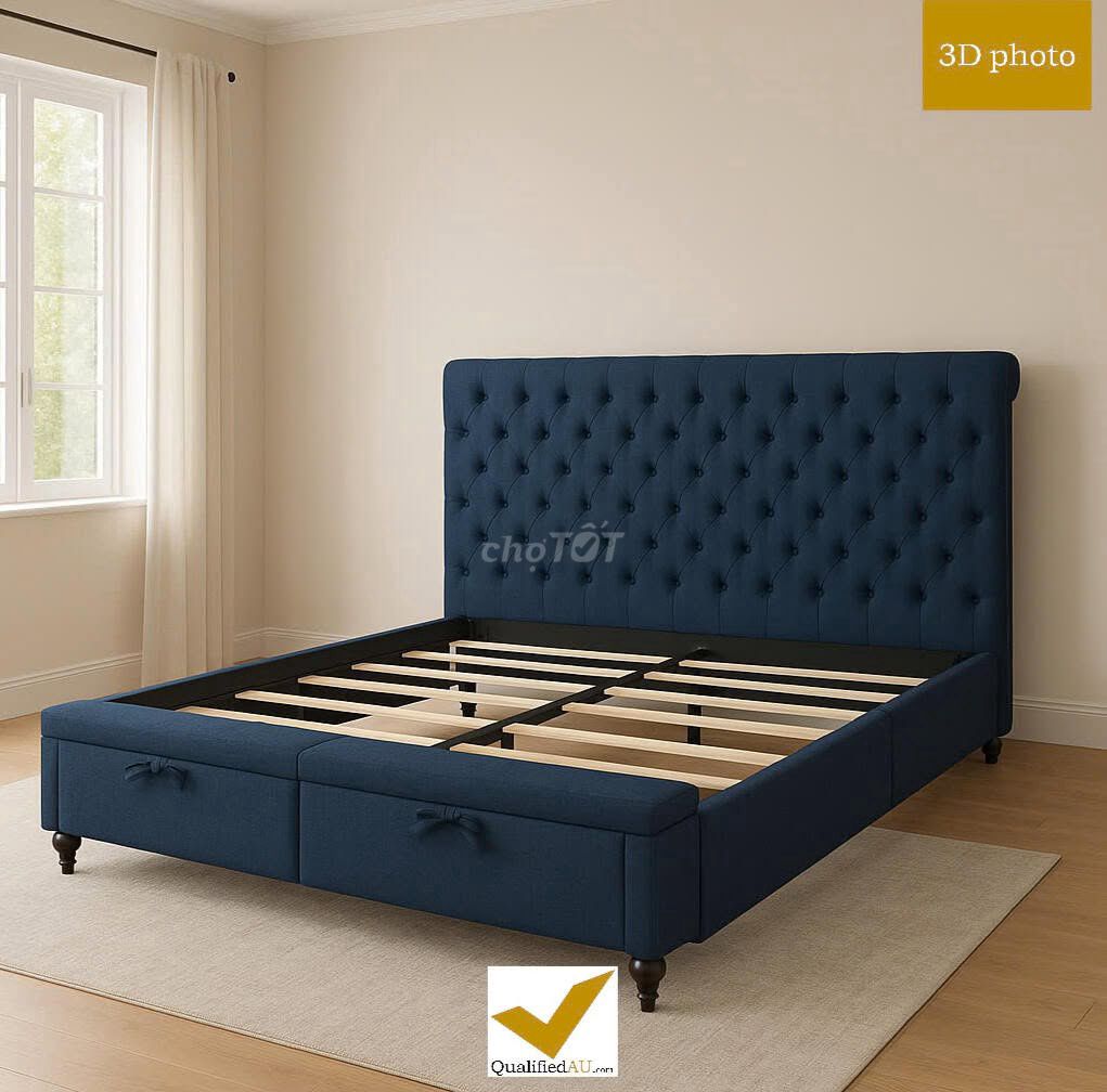 Giường ngủ Nhung Gỗ dầu Úc Mới. Mua bán Giường, chăn ga gối nệm tại Quận 7 Tp Hồ Chí Minh được đăng bởi QualifiedAuVn hình 1