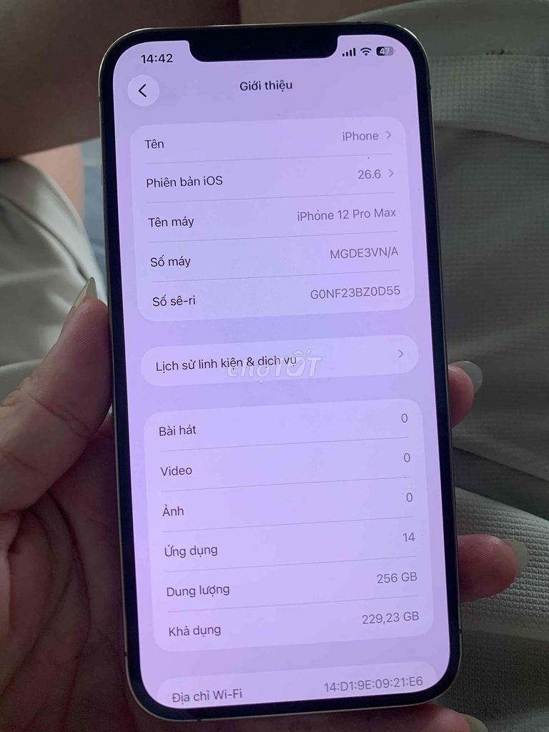 Apple iPhone 12 Pro Max 256GB Quốc tế. Mua bán Điện thoại tại Quận Thanh Xuân Hà Nội được đăng bởi Anh Đức hình 1