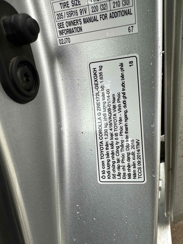 Toyota Corolla Altis 2016 1.8G CVT - 150000 km. Mua bán Ô tô tại Quận Bình Thạnh Tp Hồ Chí Minh được đăng bởi phuongneo hình 4