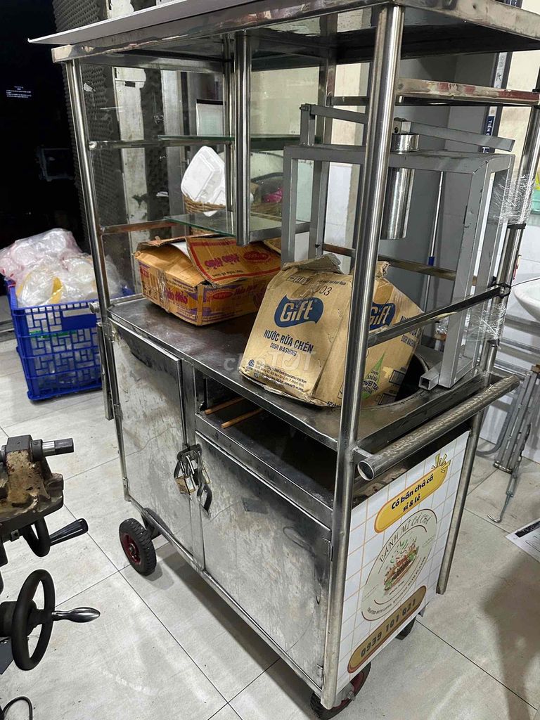 Xe bánh mì Inox Bạc. Mua bán Đồ chuyên dụng, Giống nuôi trồng tại Quận 11 Tp Hồ Chí Minh được đăng bởi Pé Min hình 1