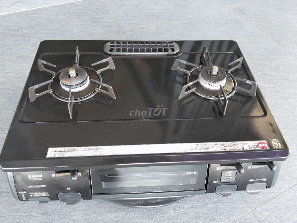 Bếp gas Rinnai Nhật Bản mặt men Đen. Mua bán Bếp, lò, đồ điện nhà bếp tại Quận Thốt Nốt Cần Thơ được đăng bởi AN and TÔN hình 1
