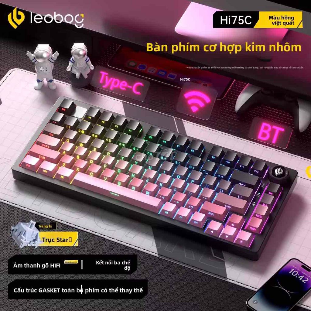 Bàn phím cơ Leobog Hi75C Hồng. Mua bán Phụ kiện (Màn hình, Chuột...) tại Thành phố Vị Thanh Hậu Giang được đăng bởi hg hình 1