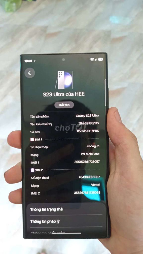 Samsung Galaxy S23 Ultra Xám. Mua bán Điện thoại tại Huyện Tiên Lãng Hải Phòng được đăng bởi Hee Cung hình 1
