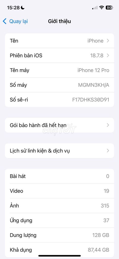 Apple iPhone 12 Pro 128GB GL Android. Mua bán Điện thoại tại Quận Gò Vấp Tp Hồ Chí Minh được đăng bởi Obito hình 1