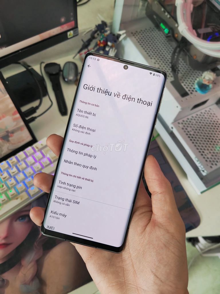 Sharp Aquos R6 Đen. Mua bán Điện thoại tại Thành phố Bắc Ninh Bắc Ninh được đăng bởi Hoang Max hình 1