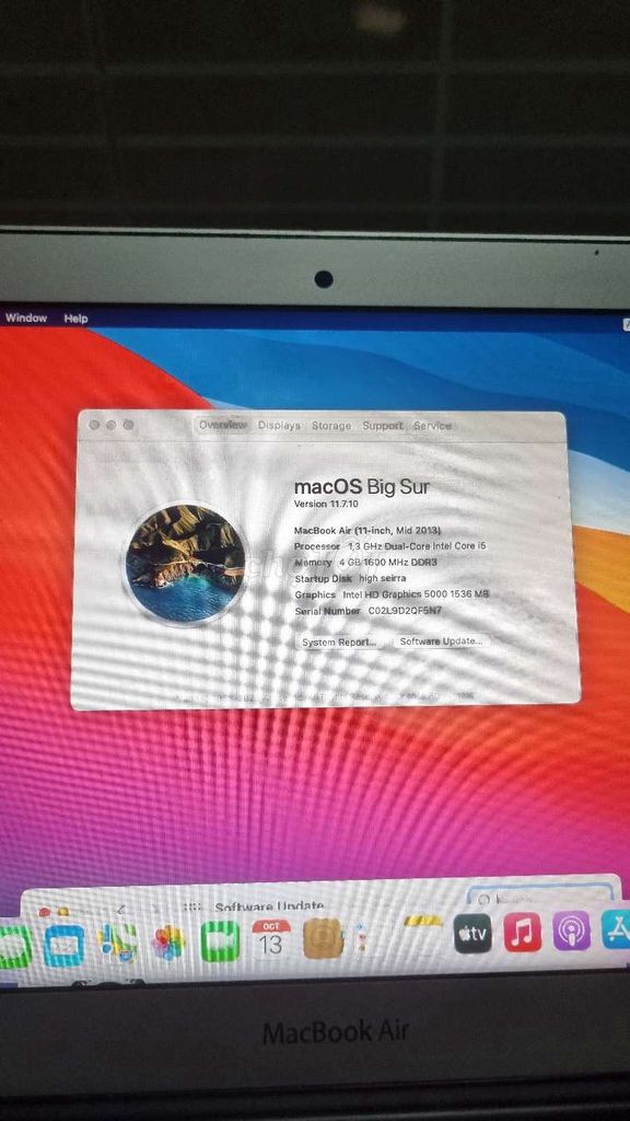 Macbook Air 2013 11 inch. Mua bán Laptop tại Thành phố Huế Thừa Thiên Huế được đăng bởi Trần QuốcTú hình 1