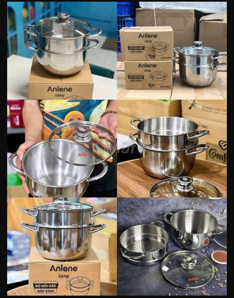 Bộ nồi hấp Anlene  20cm giá 299k. Mua bán Dụng cụ nhà bếp tại Quận Thanh Khê Đà Nẵng được đăng bởi Gia Dụng Thủy Lê hình 1