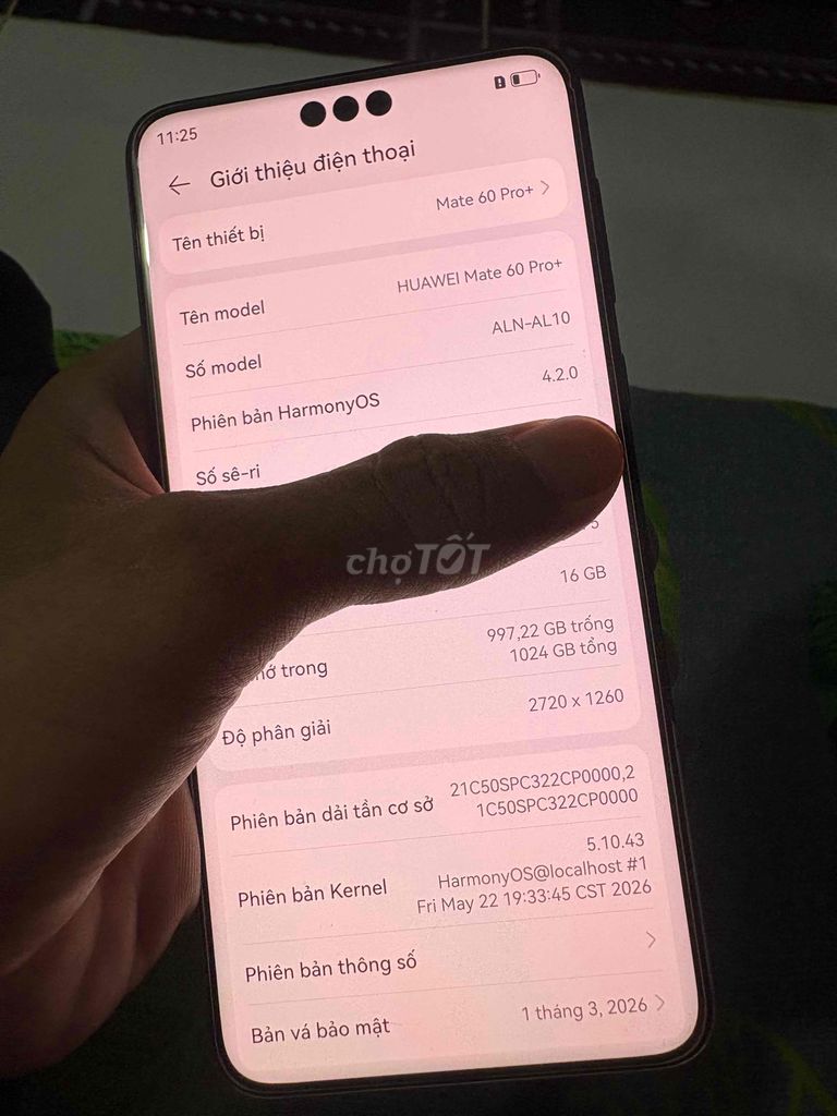 Huawei Mate 60 Pro Plus 16GB/1000GB Trắng có gl. Mua bán Điện thoại tại Quận 12 Tp Hồ Chí Minh được đăng bởi Thành Tâm  hình 1