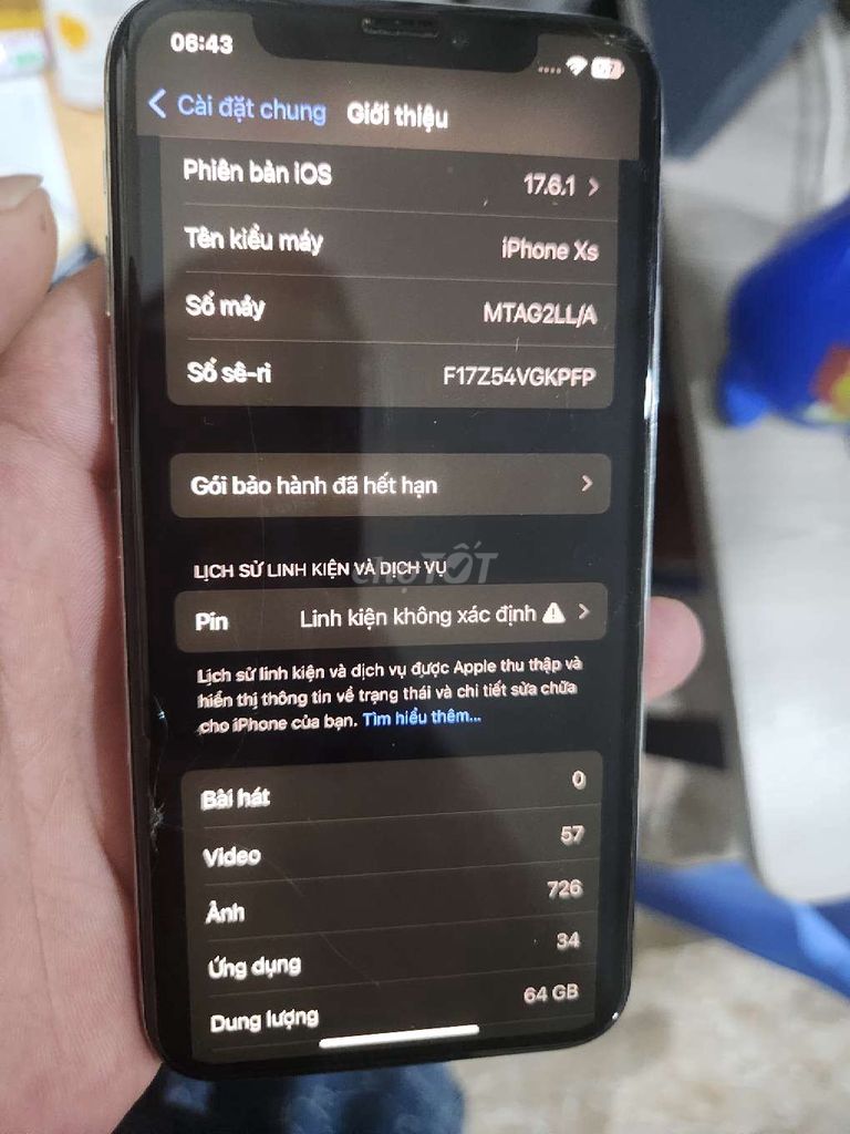 Bán ip Xs 64 trắng vỡ lưng kính. Mua bán Điện thoại tại Thành phố Nam Định Nam Định được đăng bởi Minh Anh hình 1