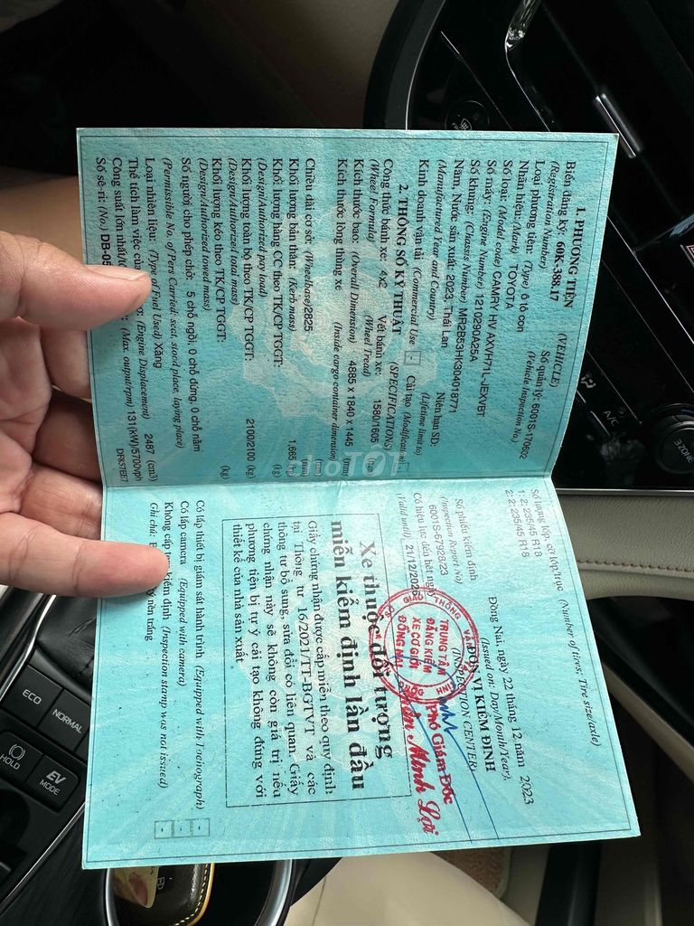 Toyota Camry 2023 2.5HV - 49000 km. Mua bán Ô tô tại Thành phố Biên Hòa Đồng Nai được đăng bởi Nguyễn Thành Tín hình 6