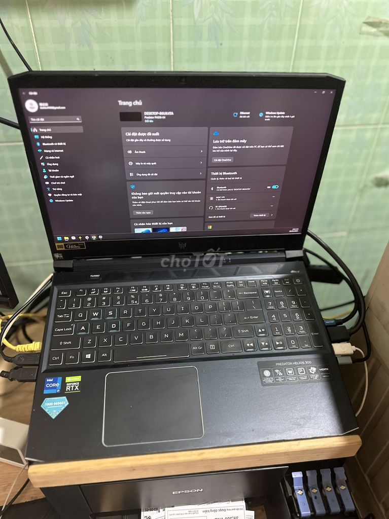 laptop acer helios 300 i7 11800h + rtx 3060