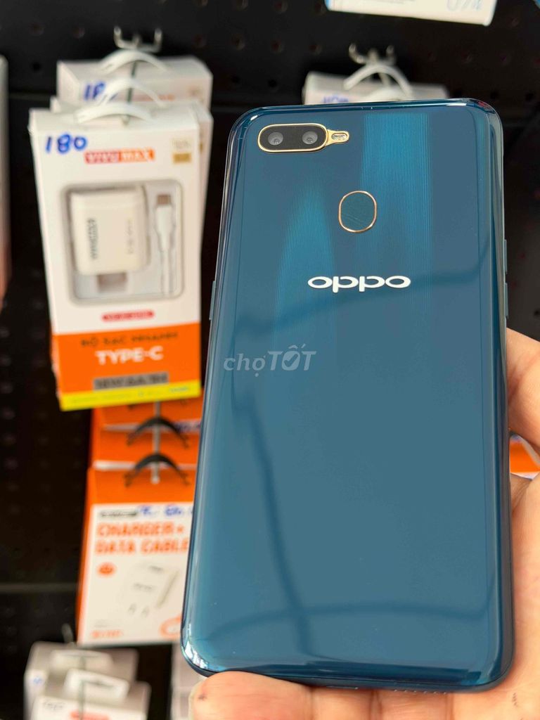 Oppo A7 32GB Xanh. Mua bán Điện thoại tại Thành phố Sóc Trăng Sóc Trăng được đăng bởi điện thoại giá sỉ 501lê Hồng Phong  hình 1