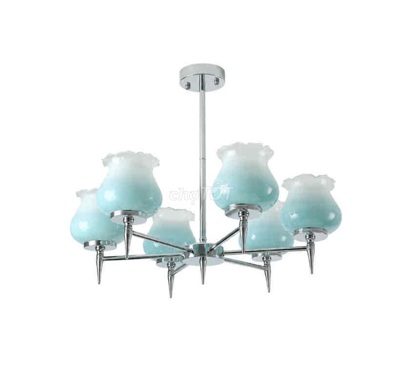 Đèn chùm Sắt Thủy tinh Xanh ombre Cổ điển. Mua bán Đèn tại Quận Nam Từ Liêm Hà Nội được đăng bởi everlyn hình 1