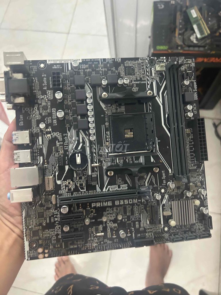 Mainboard Asus Prime B350M-K Nguyên zin. Mua bán Linh kiện (RAM, Card...) tại Quận Thanh Khê Đà Nẵng được đăng bởi NGƯỜI TRUYỀN TIN hình 1