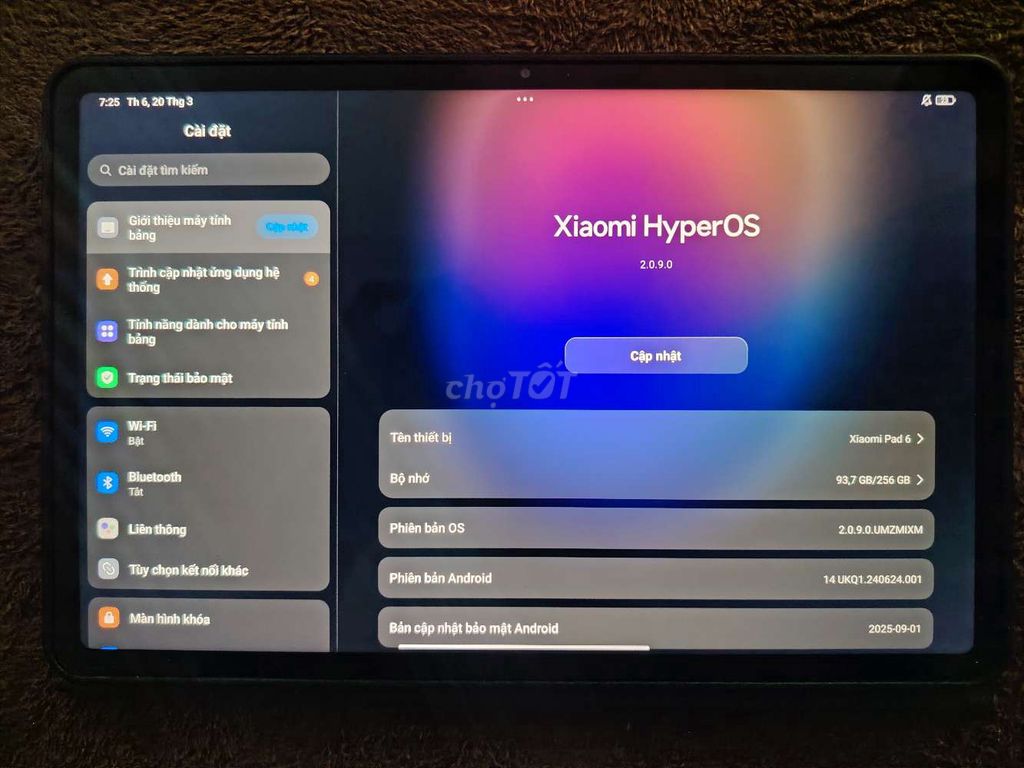 Xiaomi Pad 6 256GB HyperOS, máy đẹp 95%. Mua bán Máy tính bảng tại Thành phố Thuận An Bình Dương được đăng bởi Phát Chuyển hình 1