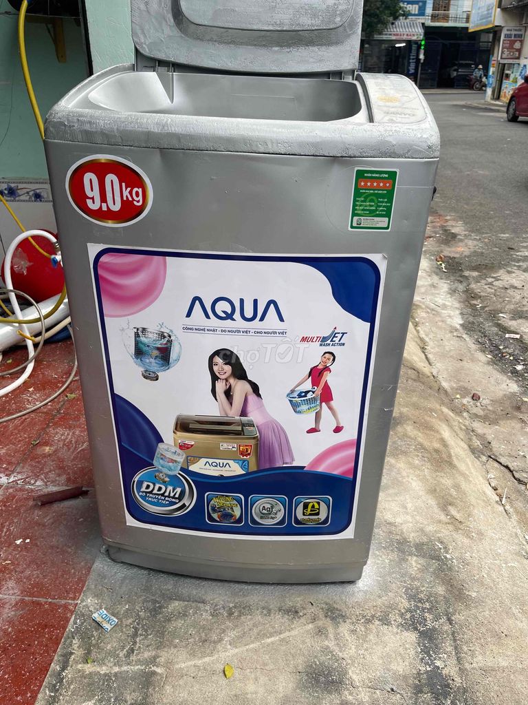 Máy giặt Aqua 9.0kg Bạc Đã sử dụng. Mua bán Máy giặt tại Thành phố Biên Hòa Đồng Nai được đăng bởi Lộc hình 1